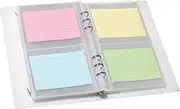 SHANGRLA 3x5 Index Card Holder Binder Card Organizer for Note Cards, Flash Cards, and Recipe Cards, 90 Card Sleeves - Stores up to 180 Index Cards, Indexcard Notecard Storage Solution.
