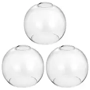 3 Pack Clear Glass Shade Replacements, Globe Glass Lamp Shade Covers for Ligh...