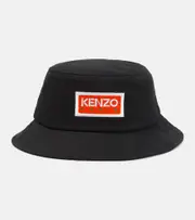 [Kenzo] Kenzo Logo embroidered cotton bucket hat UK 6 5/8 black