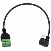 USB 3.1 Type-C Male 180 Degree Angle U-Shaped to 5 Pin Screw Bolt Terminal Cable