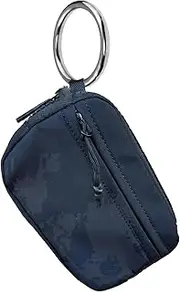 [Atlodas] The Iris' Wallet, 2024 New Iris Keychain Wallet, Pouch Wristlet Zip Card Case with ID Window, Black