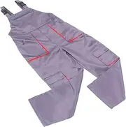 [Ipetboom] Men's Cotton Overalls Casual Work Pants Bib and Brace Overalls Adjustable Suspender Trousers Pockets Comfortable