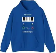 [X.Style] My Piano is Calling and I Must Go - Piano Keyboard Pianist ds034 Hoodie Royal M