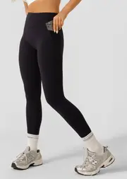 [Lorna Jane] Amy No Ride Phone Pocket Ankle Biter Leggings in Blue, Size - Medium M Midnight Blue