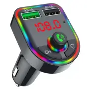 Bluetooth 5.0 FM Transmitter Car MP3 Player Handsfree Audio Adapter Fast Charger