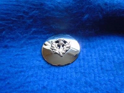 NEW SCOTTISH THISTLE SILVER PLATED PLAID, SASH OR BONNET PIN BROOCH BADGE
