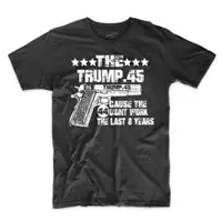 在飛比找蝦皮購物優惠-Donald Trump 45 總統槍襯衫因 44 不要工作