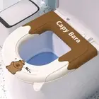 With Handle EVA Toilet Seat Cover Reusable Closestool Mat Lavatory