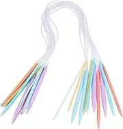 80cm Circular Knitting Needles Set 12 Sizes from 3.5mm to 12mm Smooth Tube Crochet Needles Pin