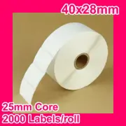 2 rolls of 40x28mm Thermal Direct Label for Zebra/TSC/SATO/DATA MAX/Intermec