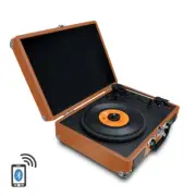 New PVTTBT6BR Bluetooth Turntable With Speakers MP3 Recording AUX - Rechargeable