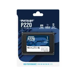 【PATRiOT 博帝】P220 SATA III 2.5吋 1TB SSD固態硬碟