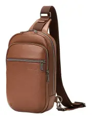 [Samsonite] Classic Leather Sling Bag in Cognac
