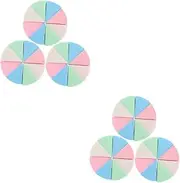 [Minkissy] 6 Sets Makeup Puff Sponges Set Reusable Beauty Tools Safe for Daily Use Triangle Wedge Shaped Perfect for Eyes Cheeks Lips