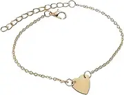 [Tummy Tub] Bracelets,Bracelet Jewellery,Anklet String Charm,Matching Rings Black Adjustable Anklet Lady Anklet L- Design for Couple Jewelry Anklet Ring Box Engagement (Color : Gold)