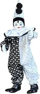 TENOL 15inch Clown Dolls Standing Porcelain Clown Model for Collection Halloween Birthday