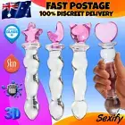 Glass Dildo Dong Wand Thruster Butt Anal Plug Beads Vaginal Adult Sex Toy New