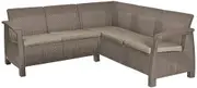Keter Corfu Relax Garden Sofa Set, Cappuccino