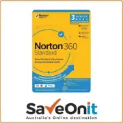 Norton 360 Standard / Antivirus 1 or 3 Devices internet Security PC Mac 2024