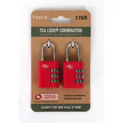 2pc Tosca TSA Approved Travel Luggage Suitcase Combination Safety Lock Pink