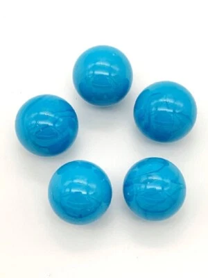New for 2023! 16mm Opal Light Blue Glass Player Marbles (5/8") Pack of 25 Vacor