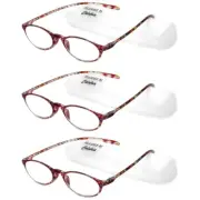 Calabria 719 Flexie Oval Reading Glasses +1.00 Multi Colorful (3pack) Men/Women