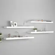 Floating Wall Shelves 4 pcs White 90x23.5x3.8 cm MDF