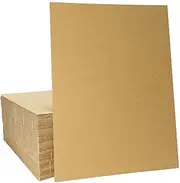 50 Packs 8x10 Inch Corrugated Cardboard Sheets, Premium Brown Kraft Corrugated Pads Cardboard Inserts Bulk Flat for T-Shirts, Shipping, Mailing, DIY Décor and Crafts