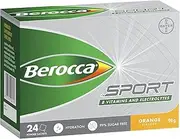 Berocca Sport Electrolyte Drink with B Vitamins & Minerals for Hydration & Nutritional Support During Exercise, Orange Flavour, 24 Pack Sachets