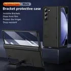 For Samsung Galaxy Z Fold6 Fold5 Fold4 3 Hinged Holder Tempered Glass Case Cover