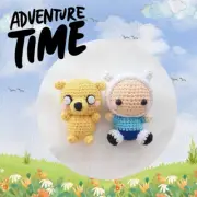 Crochet Adventure Time Characters Doll, Handmade Finn and Jake, Lumpy Space