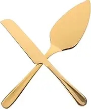 Alipis 1 Set Elegant Stainless Steel Cake Serving Set Wedding Birthday Cake Cutter and Server for Slicing Bread Pizza Cheese and Steak and Easy to Clean
