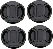 Angoily 4pcs Center Pinch Lens Cap Cover for Camera Lens Protector Camera Accessories