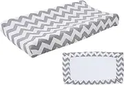 PAD SEAT REPLACEMENT - Stretch Breathable Cotton Soft Diaper Changing Table Cover & Pad, Designed to Fit Perfectly with Standard Size Rectangular Diaper Changing Pads Up to 16, This Diaper Changing