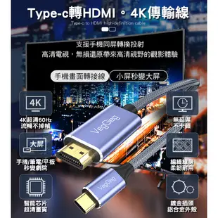 LM 追劇神器 Type-C轉HDMI 4K超高清連接線 手機接電視 手機同屏線 手機轉HDMI 即插即用 投放大螢幕