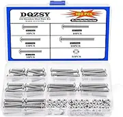 100 pcs Hex Button Head Cap Screws,304 Stainless Steel Full Thread Machine Screws Bolts Nuts Kit,M5 x 20mm/25mm/30mm/35mm/40mm