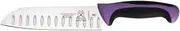 Mercer Culinary Millennia 7-Inch Granton Edge Santoku Knife, Purple