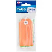 Avery Bright Label Tags Multi-Colour 96 x 48mm 24 Pack
