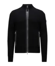 Wool Zip-Up Cardigan XL,M black