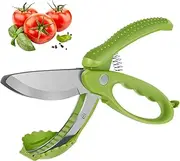 Salad Scissors, with Double Blade Washable Salad Chopper Scissor Reusable Salad Cutting Tool Multifunctional Food Cutter Scissors Heavy Duty Vegetable Scissors Cutter Portable for Kitchen Cooking