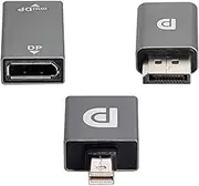 NFHK 3pcs/Set Mini DisplayPort 1.2 4K 60hz to DP Adapter Male Female Ultra-HD UHD for Video PC Laptop TV