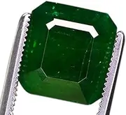 [DENMOUS] Emerald (Panna Stone) Certified 6.25 Ratti 5.55 Carat Natural Loose Gemstone for Men (Green)-AMZ13383, Small, Gemstone