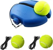 TJHypenete Solo Tennis Trainer Rebound Ball with Elastic String, Portable Tennis Practice with 3 Long Rope Balls, Self Practice Training Tool, Training Equipment Kit for Beginners
