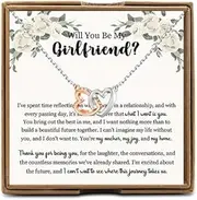 [OKEYCH] Will You Be My Girlfriend Idea Gift Will You Be My Girlfriend Necklace Girlfriend Proposal Jewelry Creative Ways To Ask A Girl Out Gift