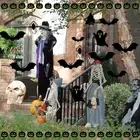 9pcs Ghost Halloween Hanging Decoration Spider Door Window Decorations Outdoor