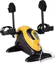 Electric Mini Exercise Bike Adjustable Portable Electric Mini Exercise Bike with LCD Display Bike Trainer for Seniors Arm and Leg Rehab Work-Out (Color : A)
