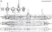 U-BOAT TYPE I GERMAN SUBMARINE DETAILED PLAN KRIEGSMARINE UNTERSEEBOOT 1906 WWI