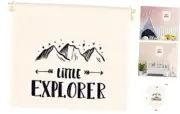 Hanging Wall Canvas Banner - Tapestry for Baby Girl, Boy, Kids Little Explorer