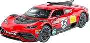 Die-cast 1:24 for Mercedes-Benz AMG ONE Sports Car Model Metal Diecast Free Wheeling Vehicles Simulation Sound & Light for Gift Miniature Vehicle(Red Pig)