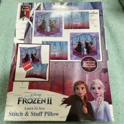 Disney Frozen II Level 1 Learn to Sew Stitch & Stuff Pillow Kit New Free Ship